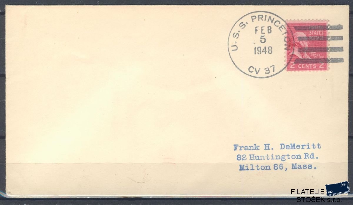 Lodní pošta celistvosti - USA - USS Princeton