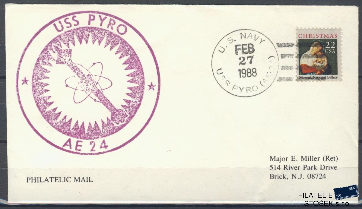 Lodní pošta celistvosti - USA - USS Pyro