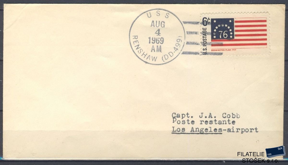 Lodní pošta celistvosti - USA - USS Renwhaw