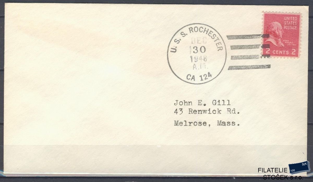 Lodní pošta celistvosti - USA - USS Rochester
