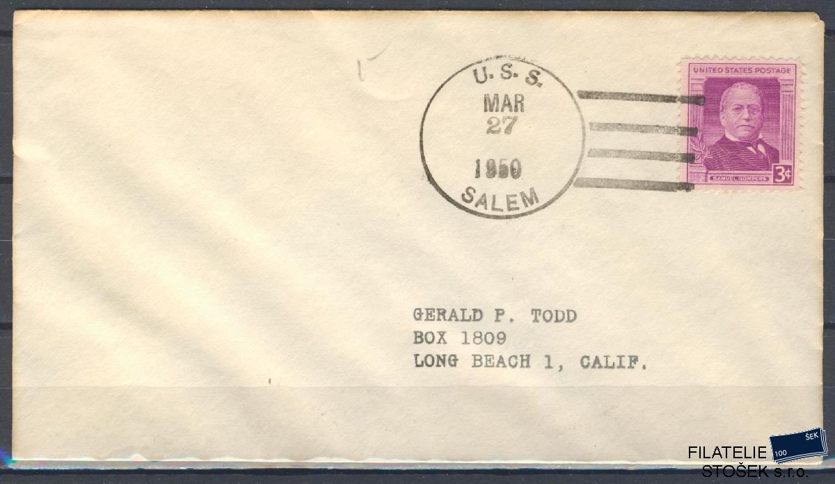 Lodní pošta celistvosti - USA - USS Salem