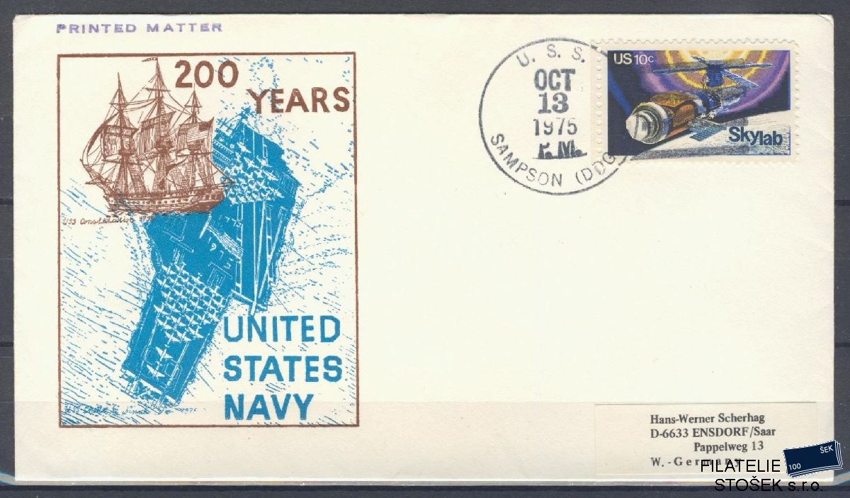 Lodní pošta celistvosti - USA - USS Sampson