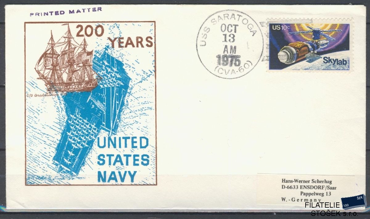 Lodní pošta celistvosti - USA - USS Saatoga