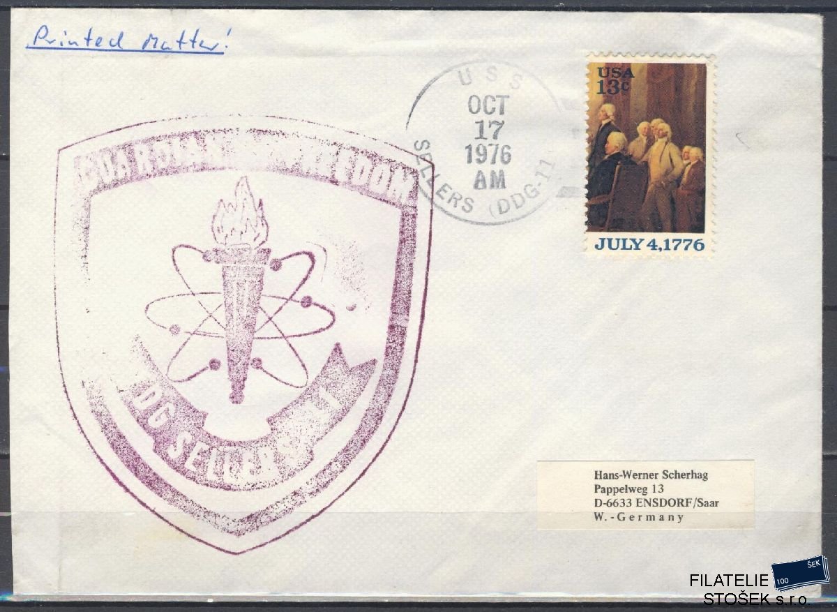 Lodní pošta celistvosti - USA - USS Sellers