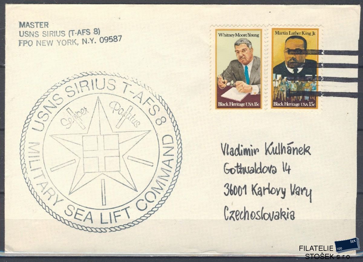 Lodní pošta celistvosti - USA - USS Sirius