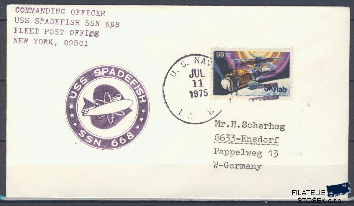 Lodní pošta celistvosti - USA - USS Spadefish