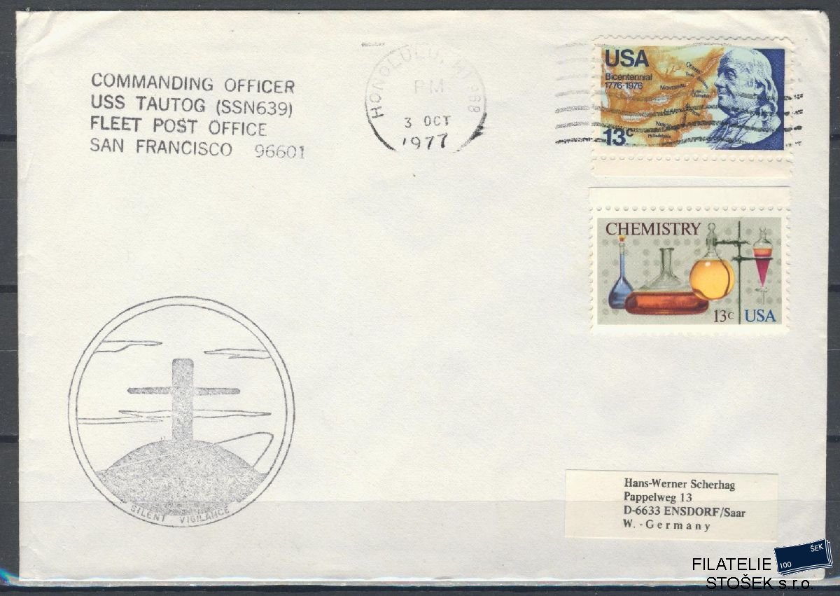 Lodní pošta celistvosti - USA - USS Tautog
