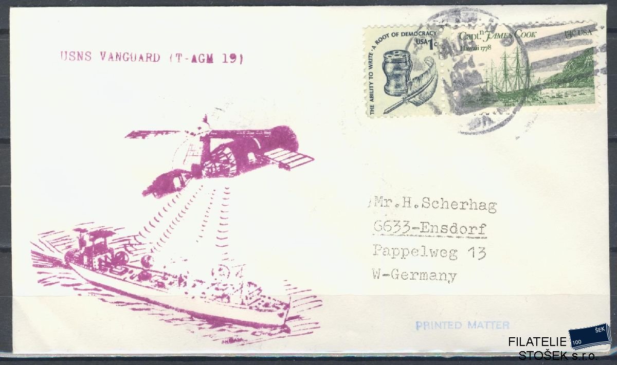 Lodní pošta celistvosti - USA - USS Vandegrift