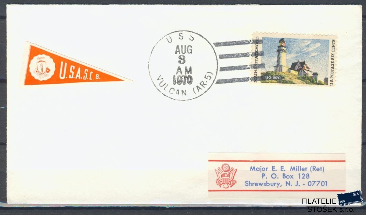 Lodní pošta celistvosti - USA - USS Vulcan
