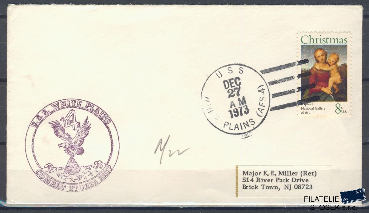 Lodní pošta celistvosti - USA - USS White Plains