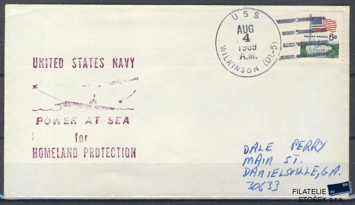 Lodní pošta celistvosti - USA - USS Wilkinson