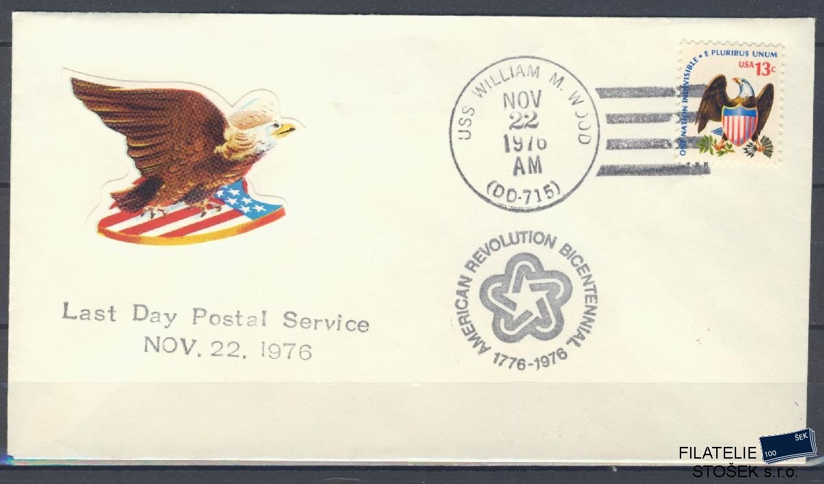 Lodní pošta celistvosti - USA - USS Willam M Wood
