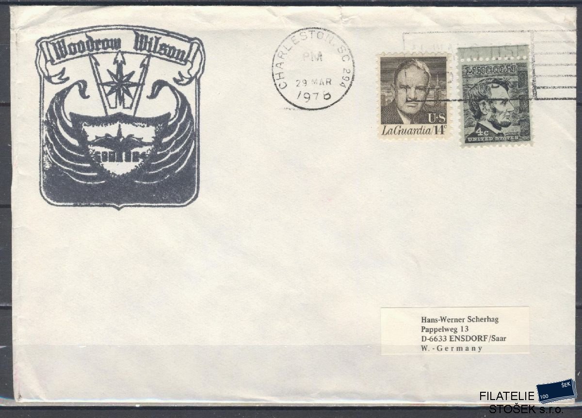 Lodní pošta celistvosti - USA - USS Woodrow Wilson