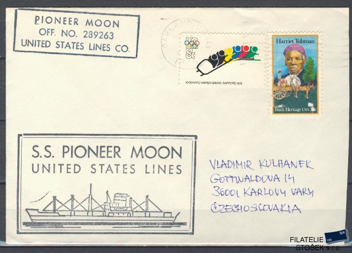 Lodní pošta celistvosti - USA - USS Pioneer Moon