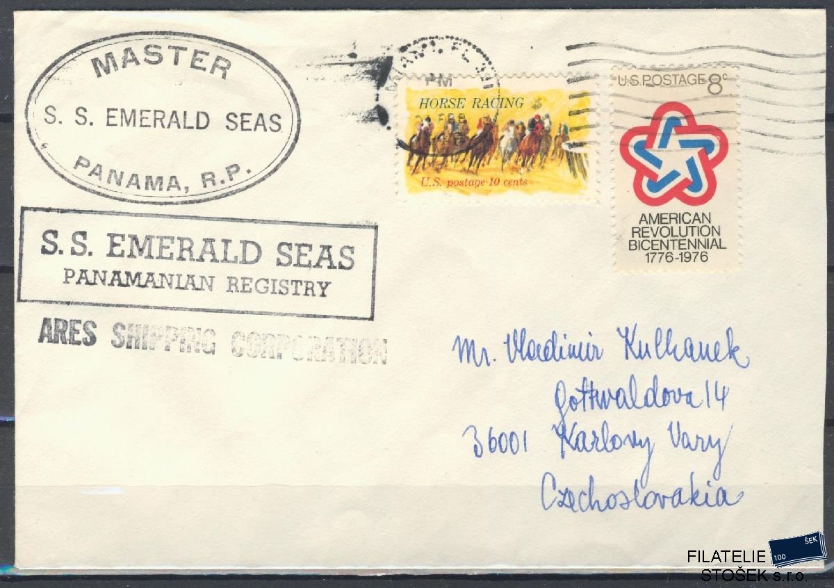 Lodní pošta celistvosti - USA - USS Emerald Seas
