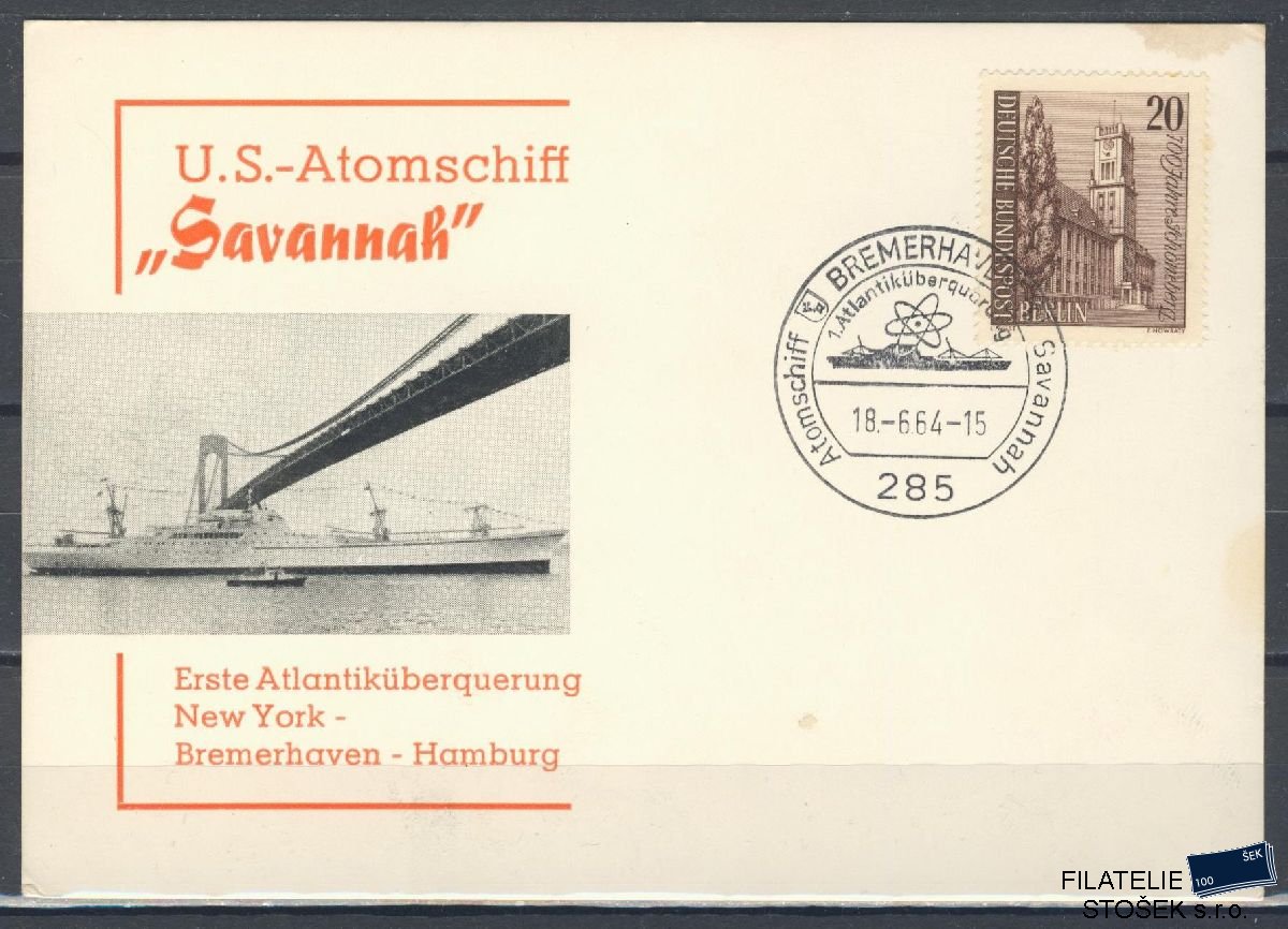 Lodní pošta celistvosti - USA - USS Atomschiff Savanah