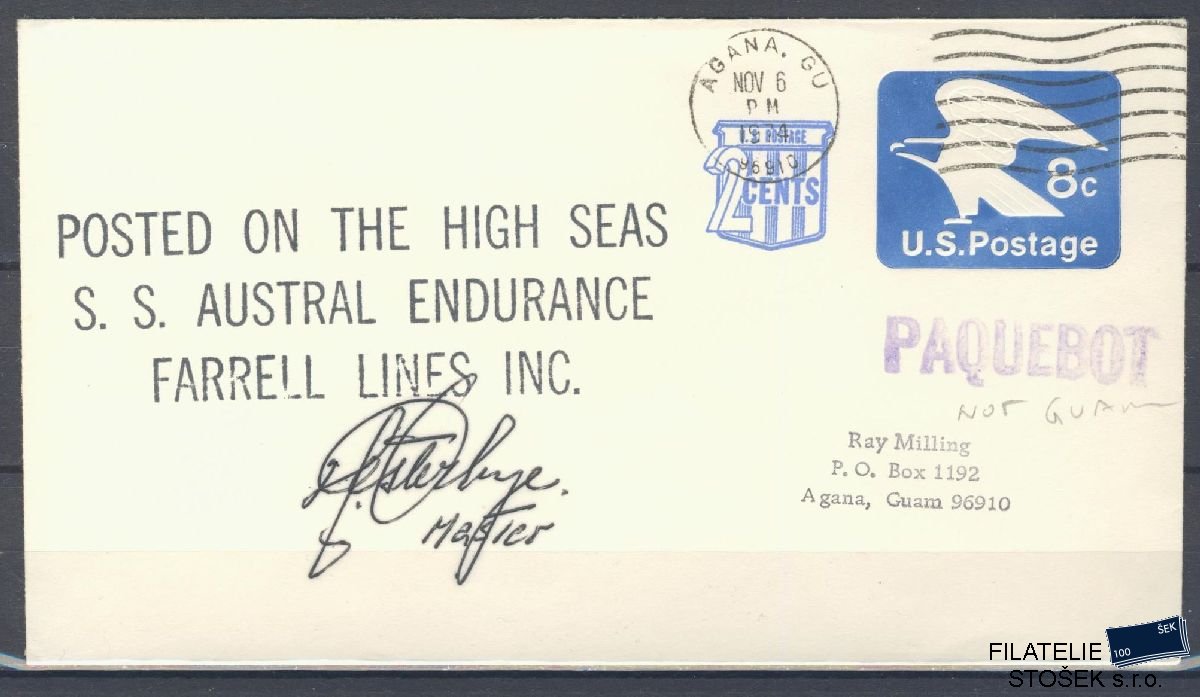 Lodní pošta celistvosti - USA - USS Austral Endurance