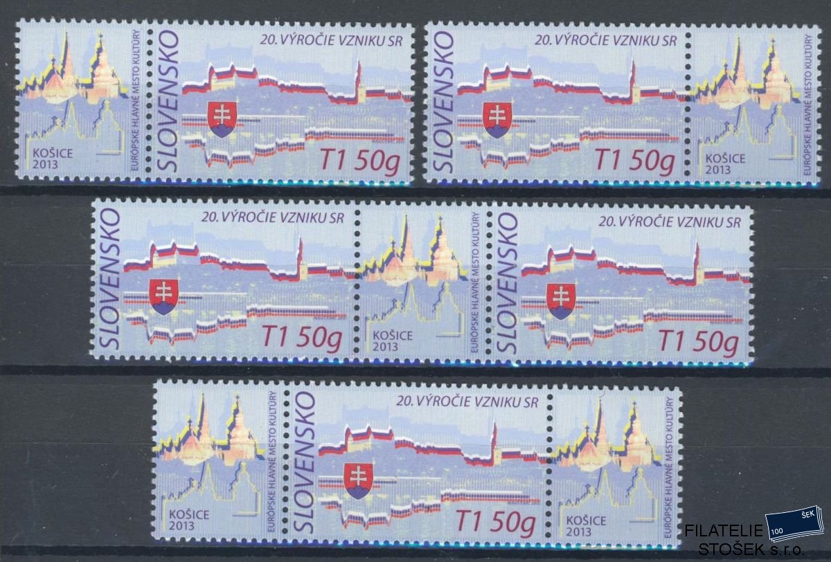 Slovensko známky 531 - kupóny - Sestava známek