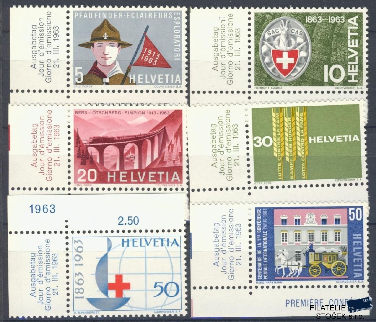 Švýcarsko známky Mi 768-73