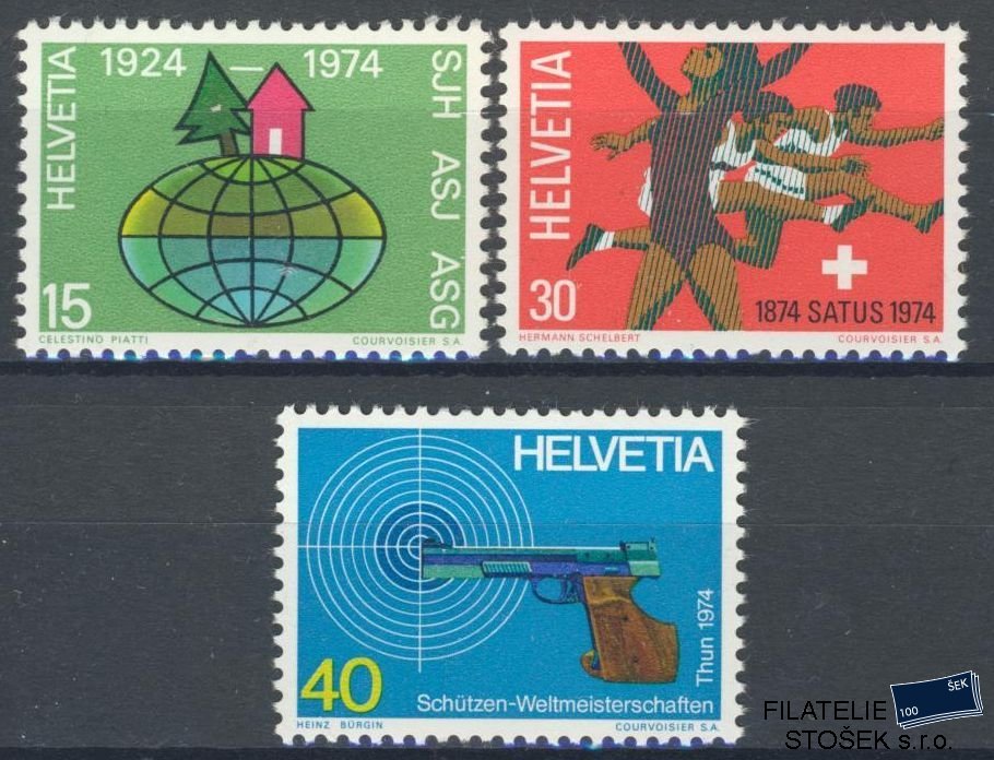 Švýcarsko známky Mi 1017-19