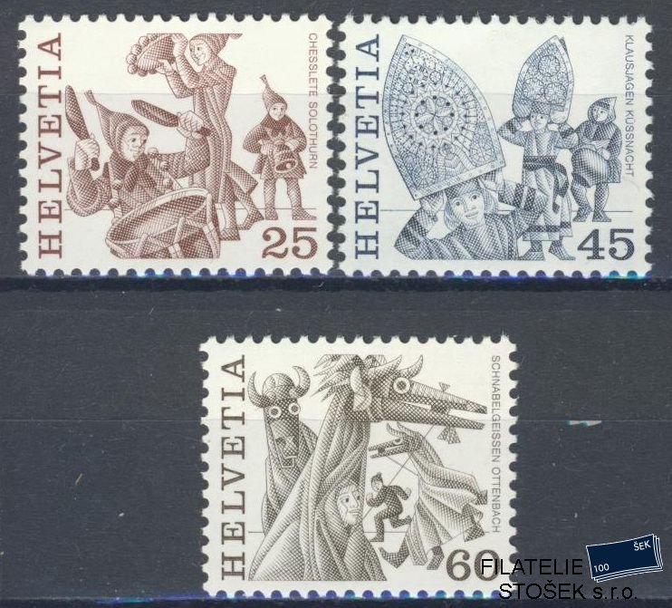 Švýcarsko známky Mi 1280-82