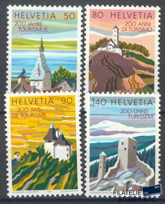Švýcarsko známky Mi 1354-57