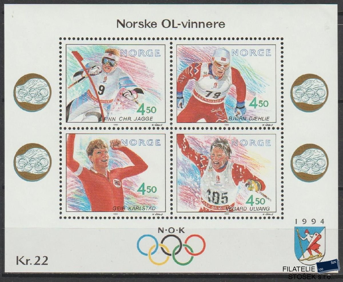Norsko známky Mi Blok 19