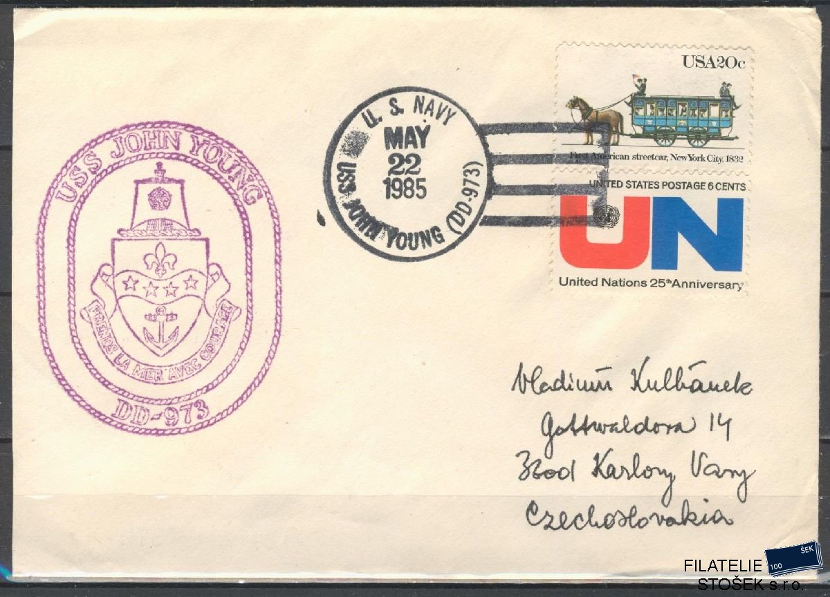 Lodní pošta celistvosti - USA - USS John Young