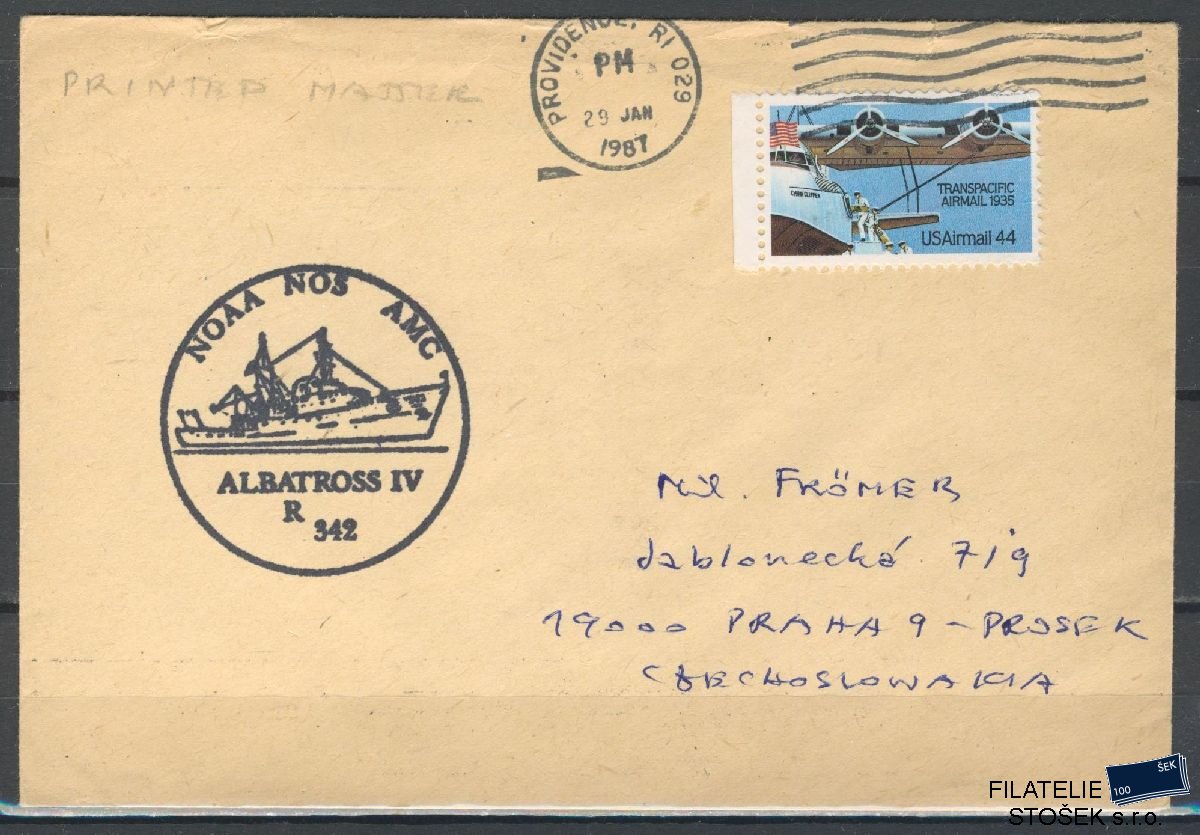 Lodní pošta celistvosti - USA - USS Noaa Albatros