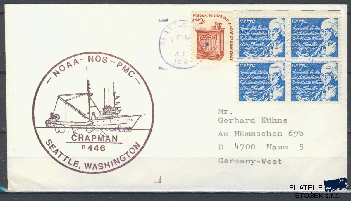 Lodní pošta celistvosti - USA - USS Chapman