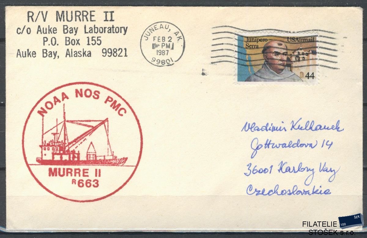 Lodní pošta celistvosti - USA - USS Murre