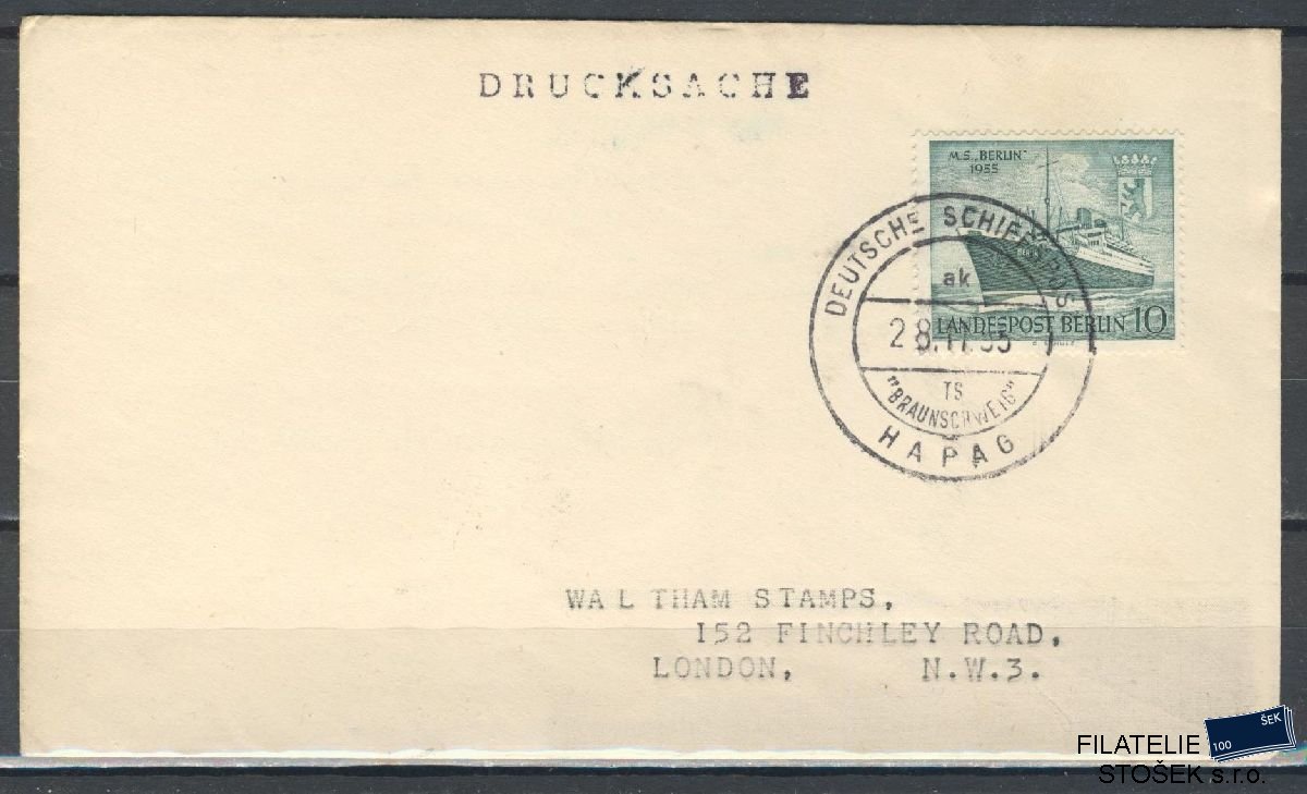 Lodní pošta celistvosti - Deutsche Schifpost - MS Braunschweig