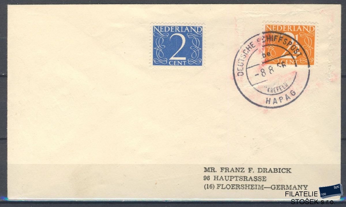 Lodní pošta celistvosti - Deutsche Schifpost - MS Krefeld