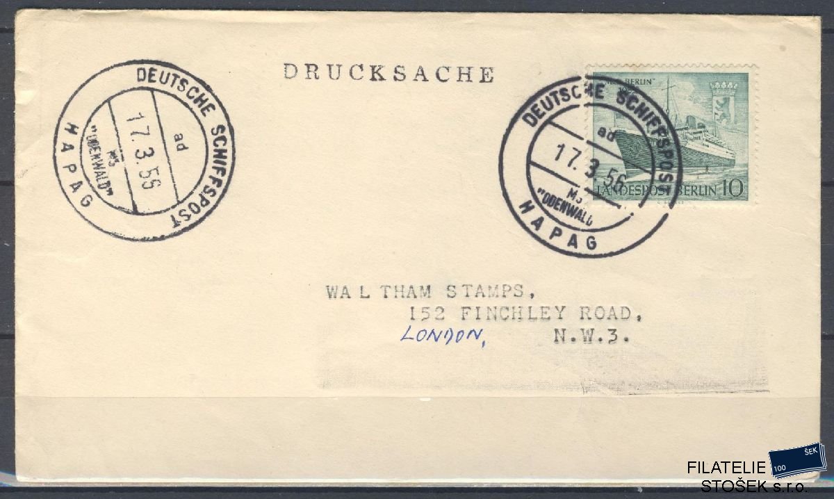 Lodní pošta celistvosti - Deutsche Schifpost - MS Odenwald