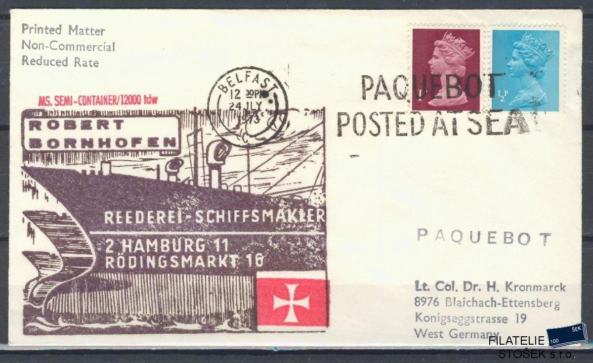 Lodní pošta celistvosti - Deutsche Schifpost - MS Robert Bonhofen