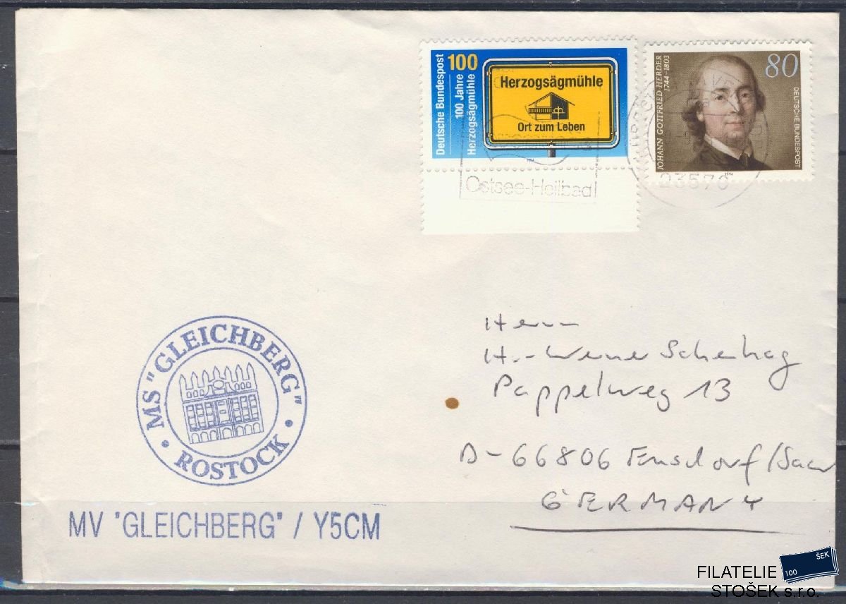 Lodní pošta celistvosti - Deutsche Schifpost - MS Gleichberg