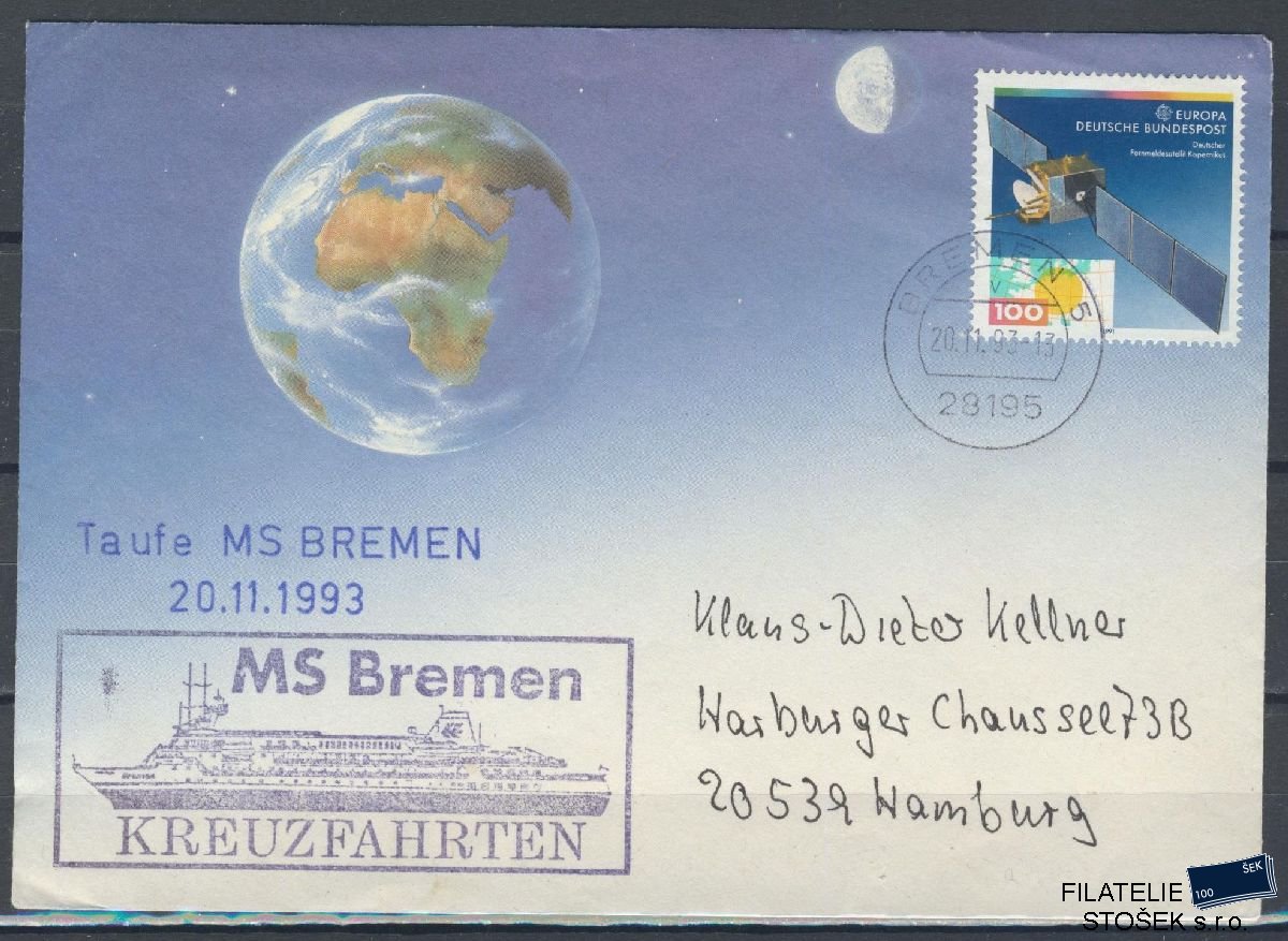 Lodní pošta celistvosti - Deutsche Schifpost - MS Bremen