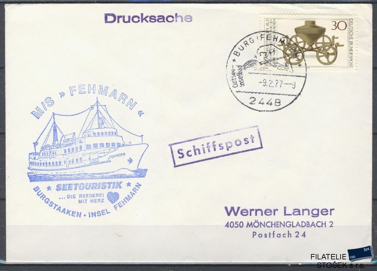 Lodní pošta celistvosti - Deutsche Schifpost - MS Fehmarn