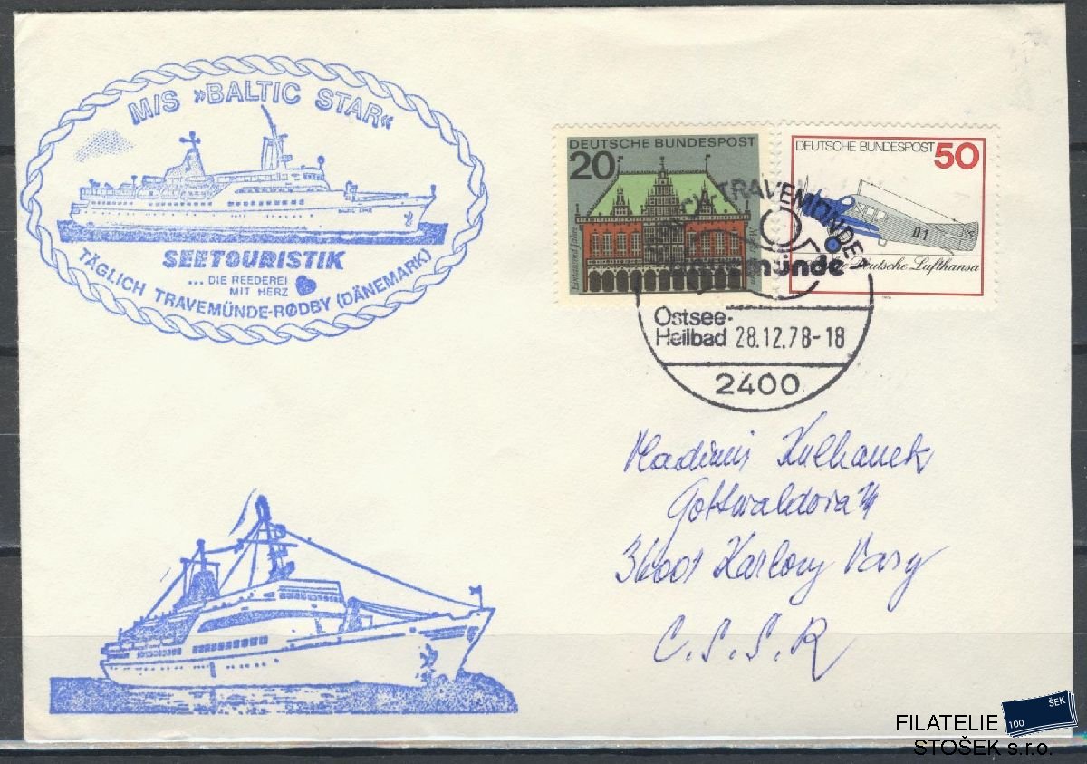 Lodní pošta celistvosti - Deutsche Schifpost - MS Baltic Star