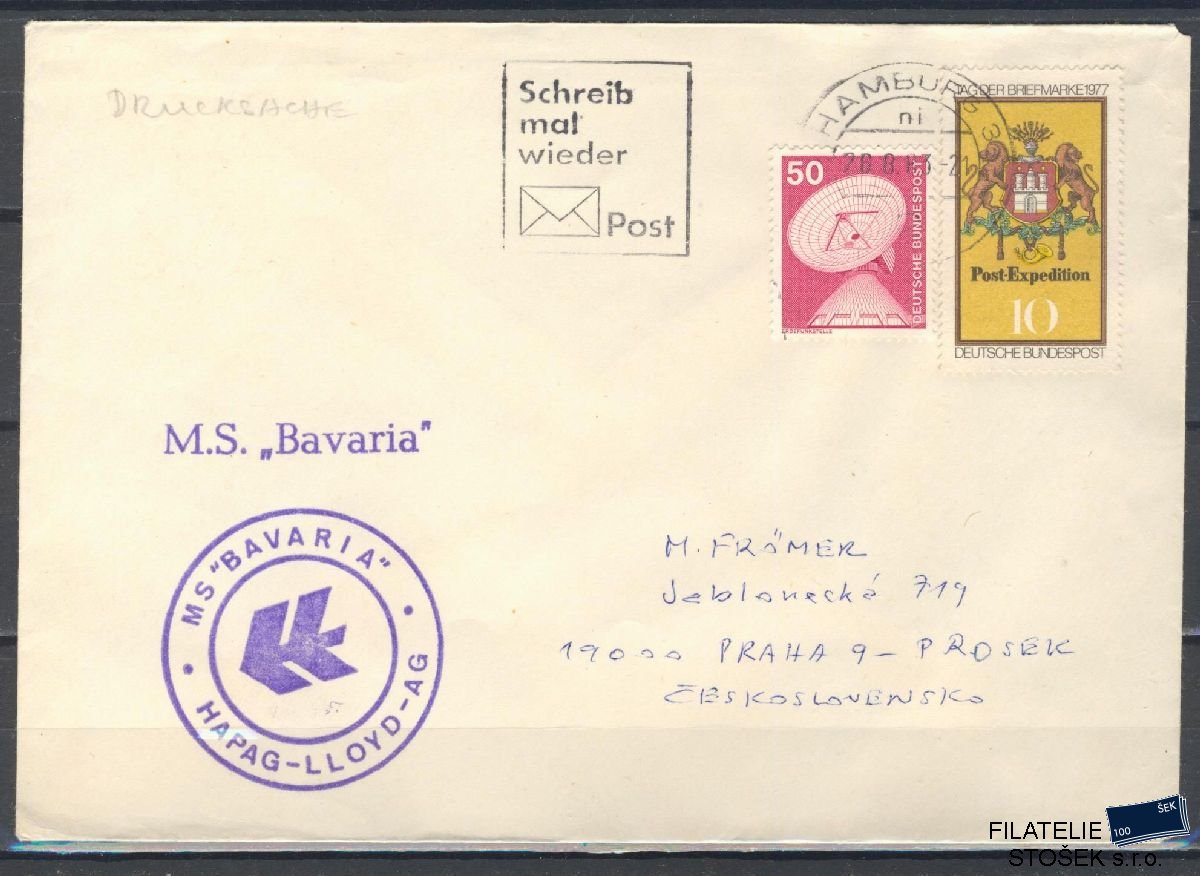 Lodní pošta celistvosti - Deutsche Schifpost - MS Bavaria