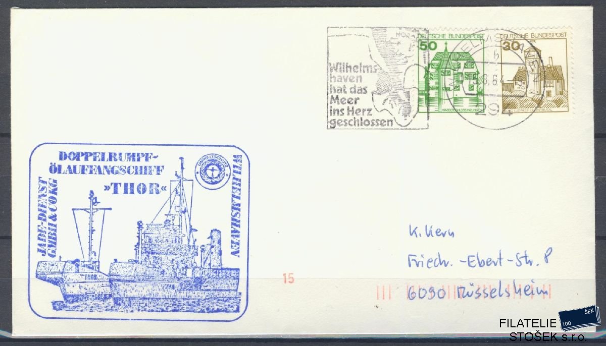 Lodní pošta celistvosti - Deutsche Schifpost - MS Thor