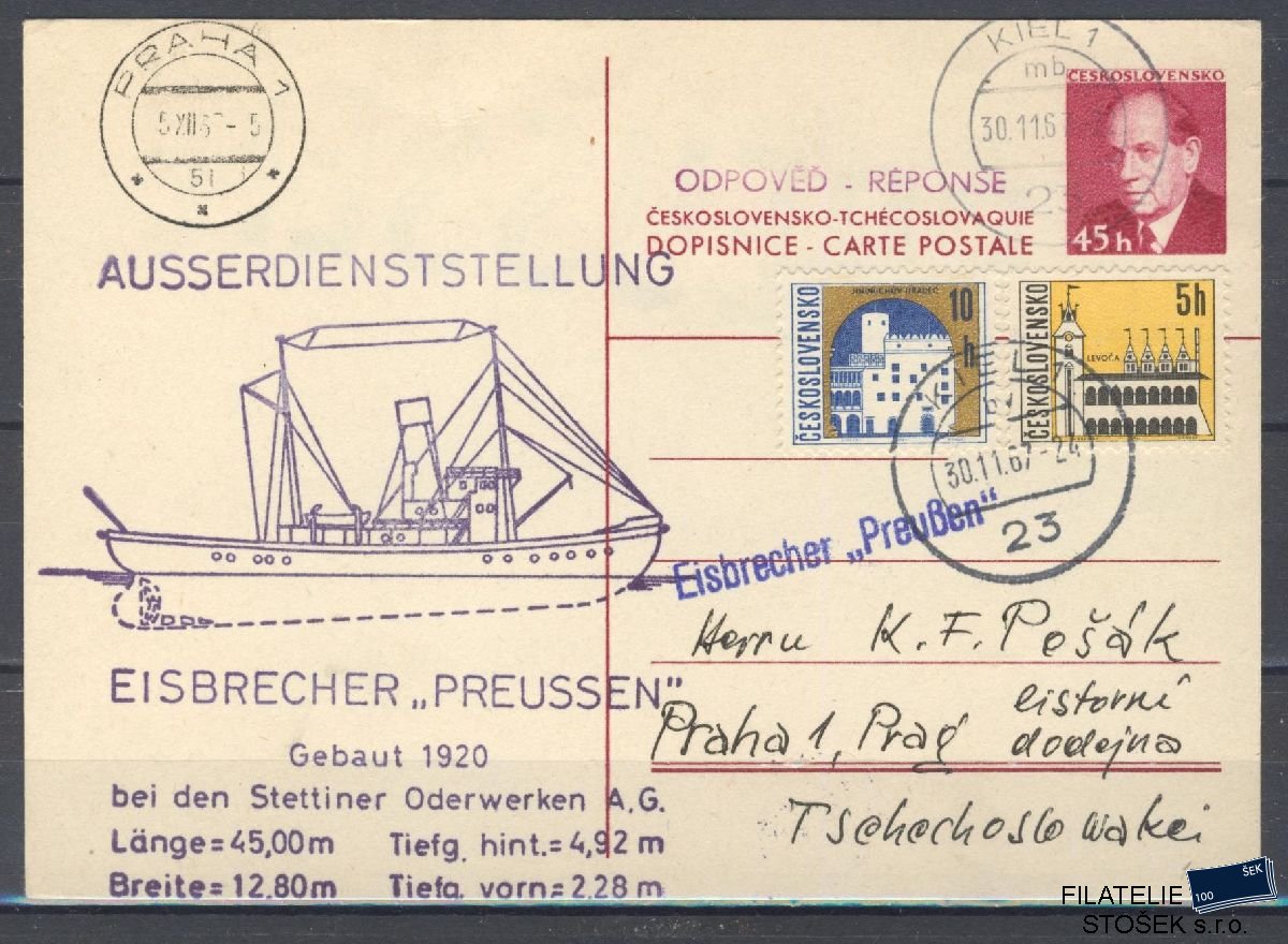 Lodní pošta celistvosti - Deutsche Schifpost - MS Eisbrecher Preussen