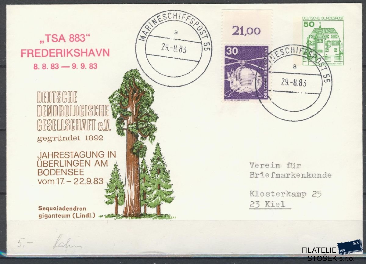 Lodní pošta celistvosti - Deutsche Schifpost - MS Frederickshavn