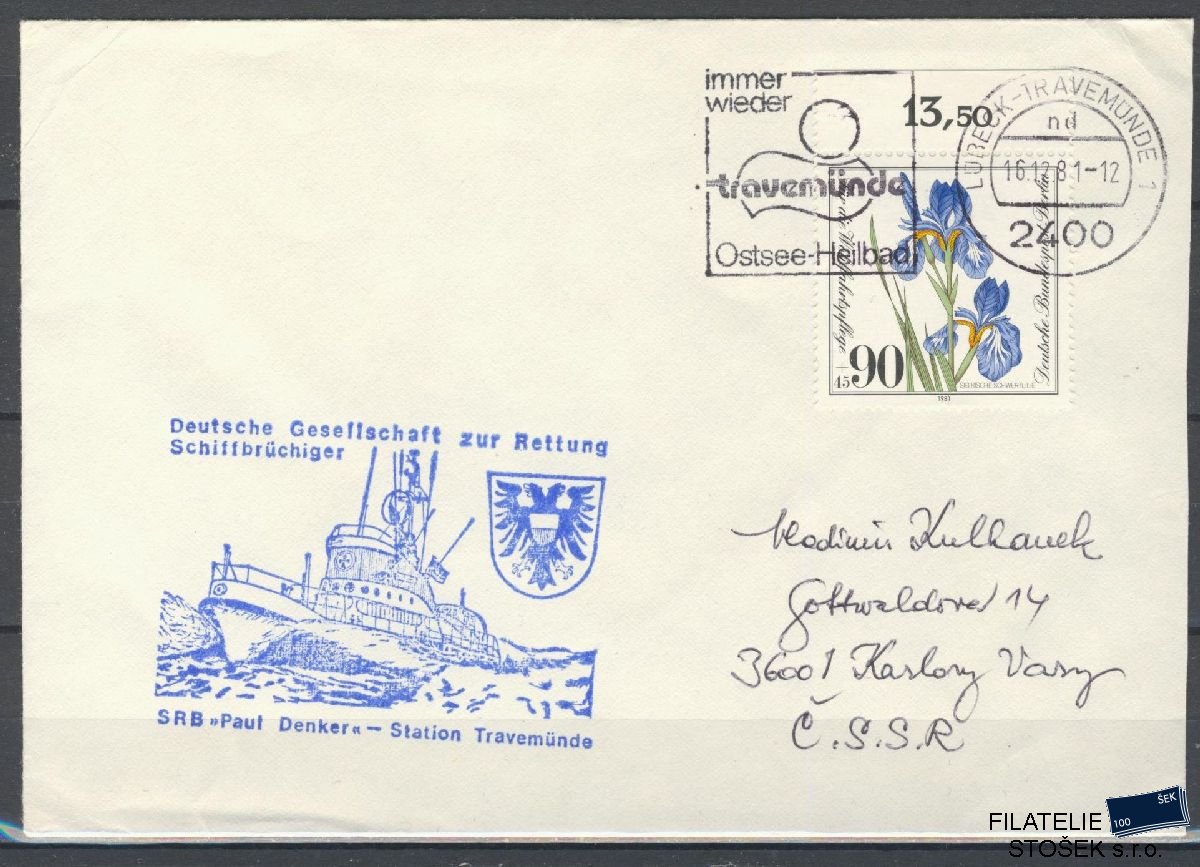 Lodní pošta celistvosti - Deutsche Schifpost - MS Paul Denker