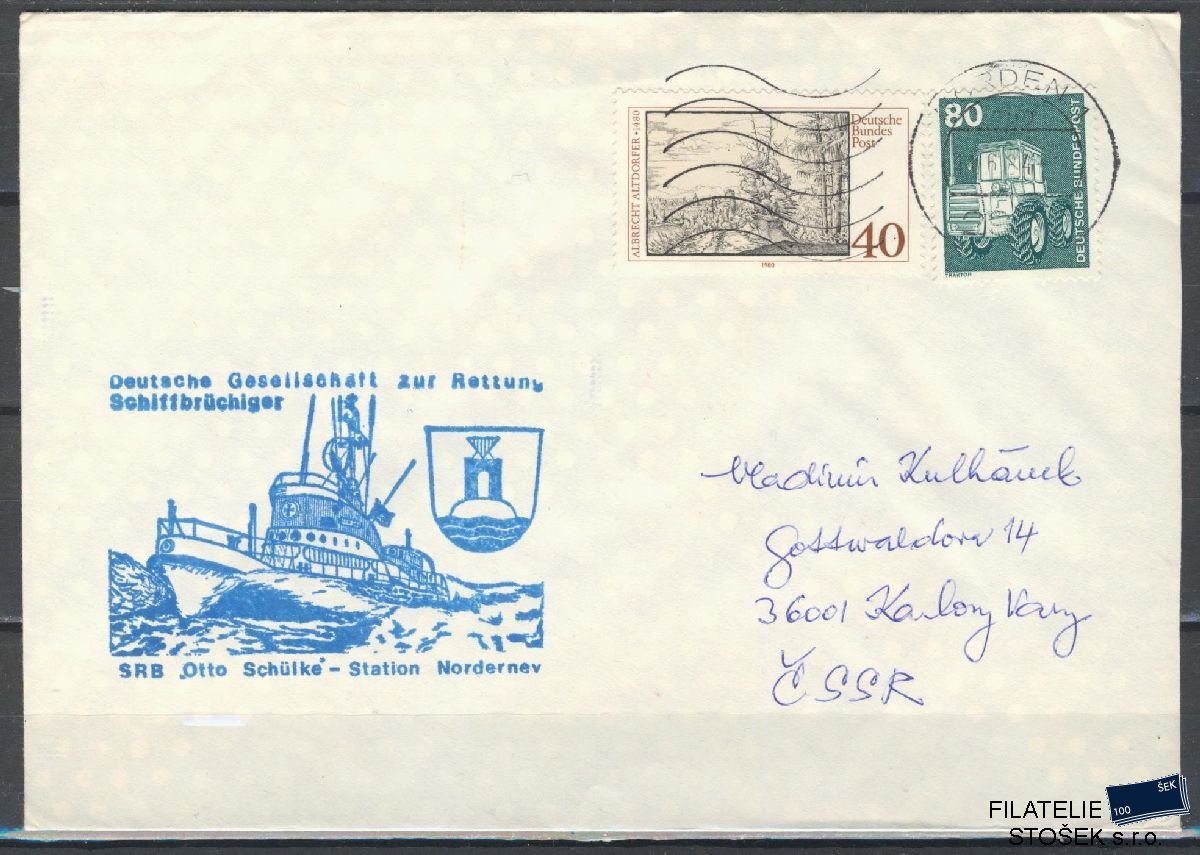 Lodní pošta celistvosti - Deutsche Schifpost - MS Otto Schulke