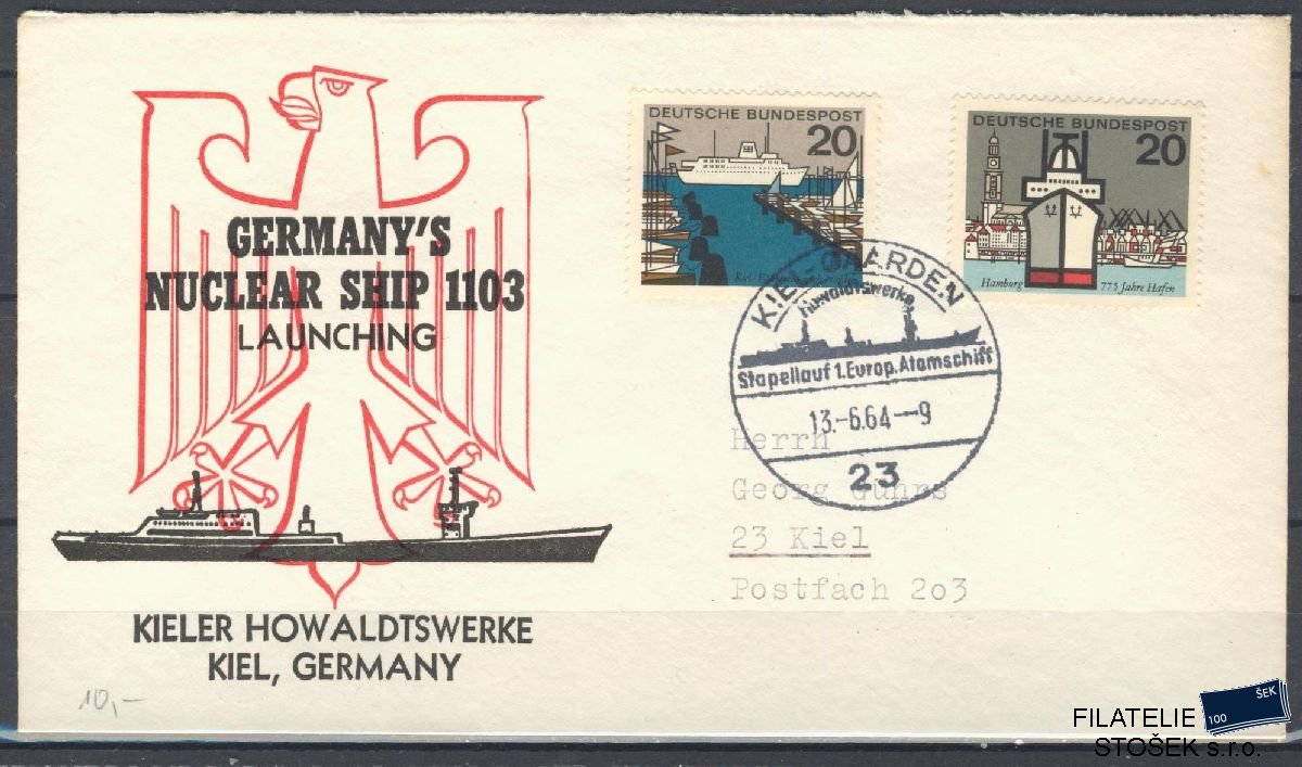 Lodní pošta celistvosti - Deutsche Schifpost - MS Nuclear Ship 1103