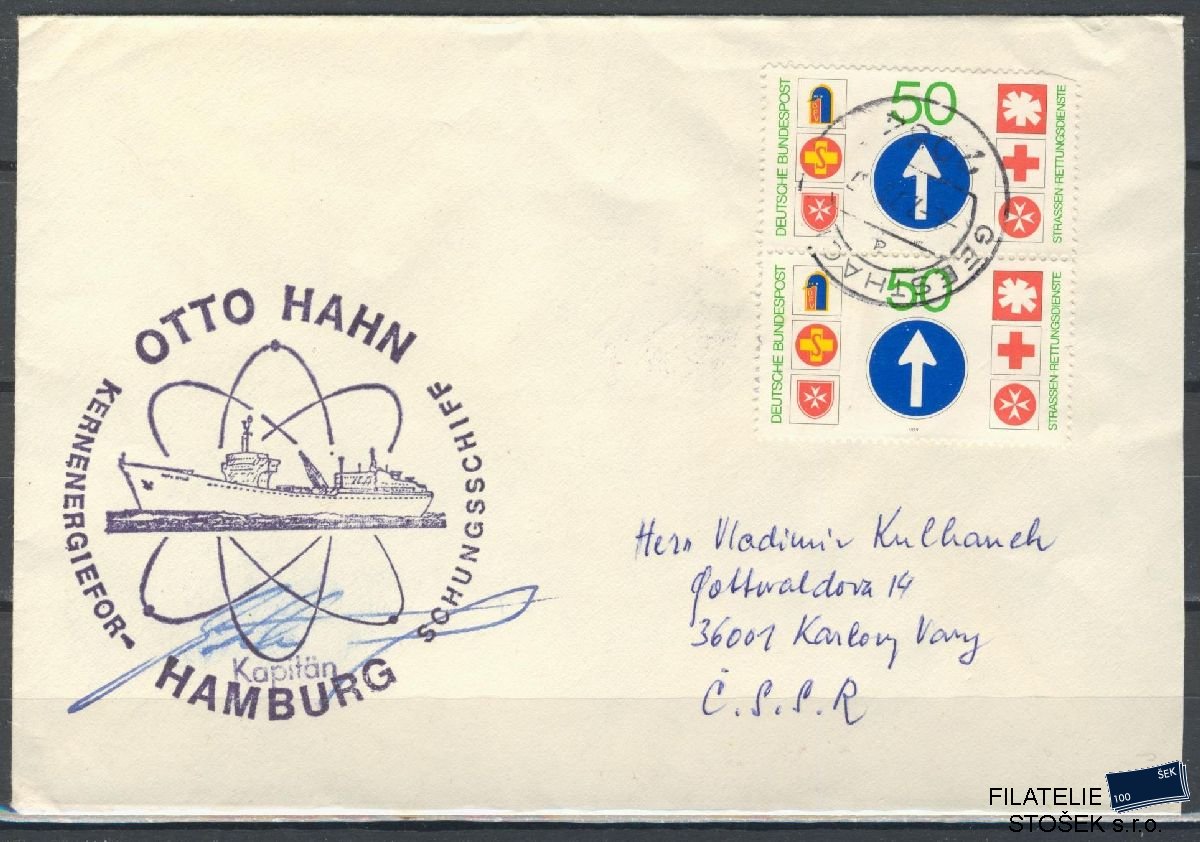 Lodní pošta celistvosti - Deutsche Schifpost - MS Otto Hajn Hamburg