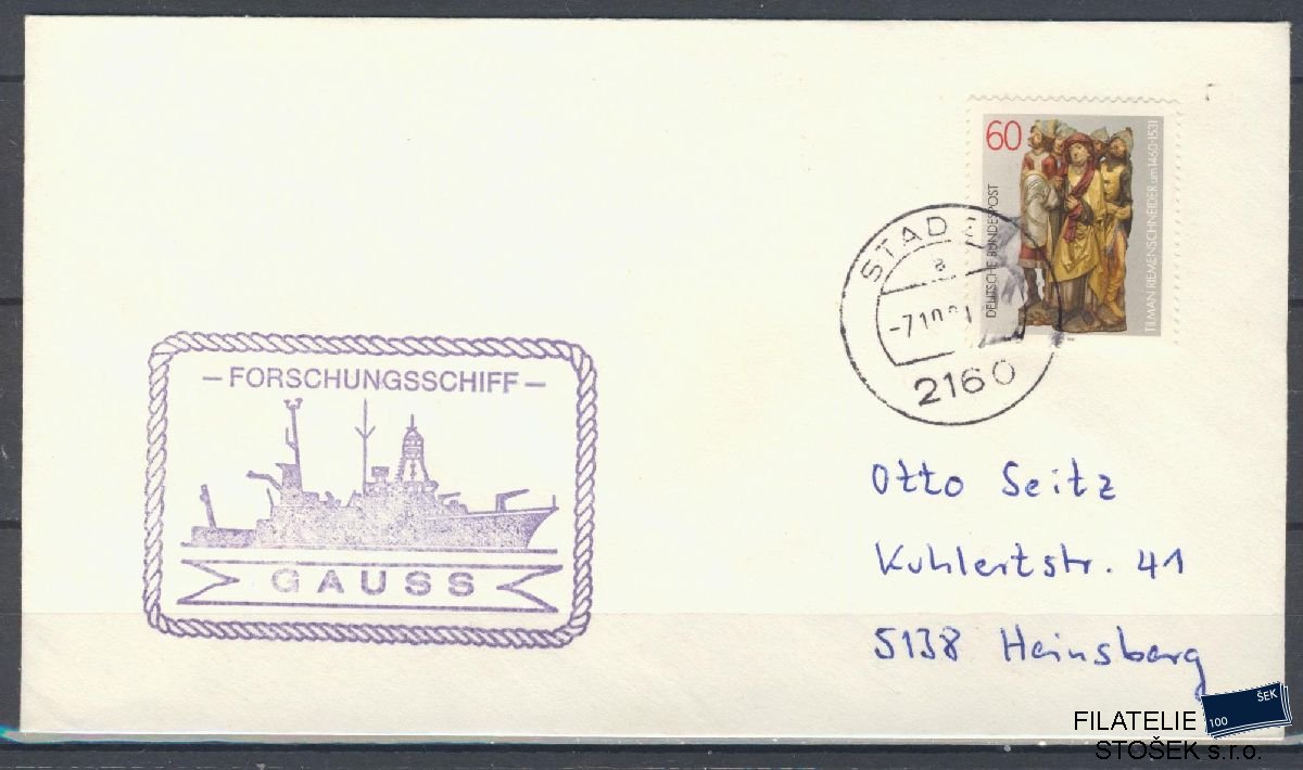 Lodní pošta celistvosti - Deutsche Schifpost - MS Gauss