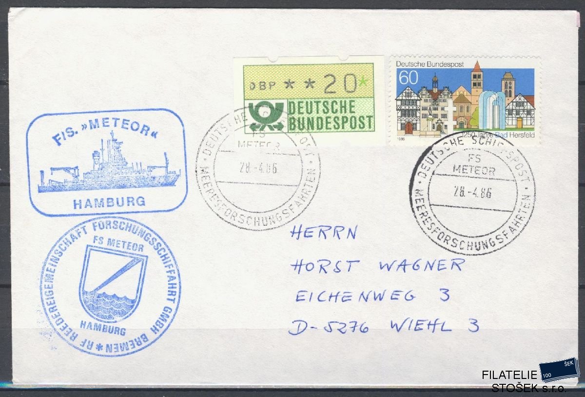 Lodní pošta celistvosti - Deutsche Schifpost - MS Meteor
