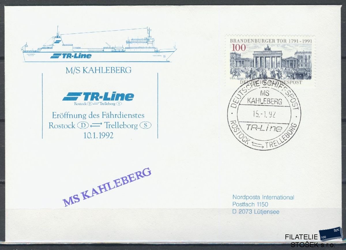 Lodní pošta celistvosti - Deutsche Schifpost - MS Kahlberg